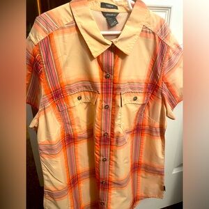 Eddie Bauer Girls (M) Button Up Plaid Lightweight Shirt